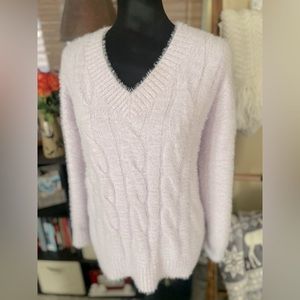 Lucky Brand Lavender Eyelash Sweater